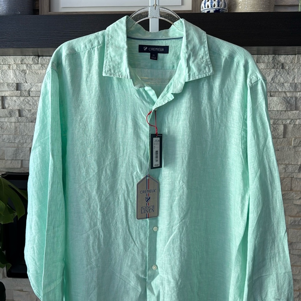 Cremieux French linen shirt XL brand new